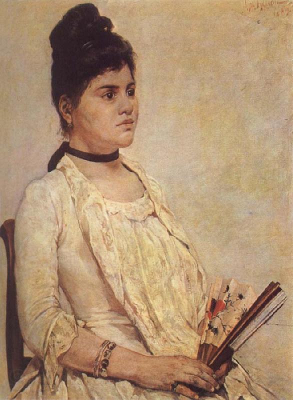 Giovanni Fattori Portrait of the Stepdaughter Norge oil painting art